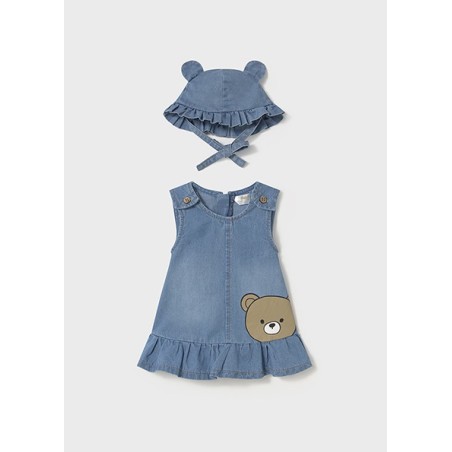 (30448) VESTIDO Y GORRO DENIM