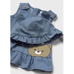 (30448) VESTIDO Y GORRO DENIM