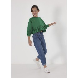 (28330) PANTALON CROPPED DENIM SLOUCHY